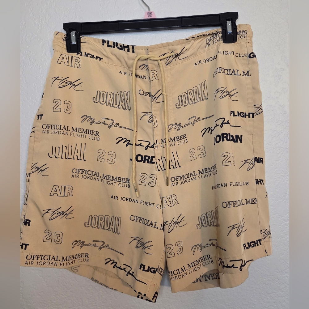 Jordan Beige Graphic Shorts